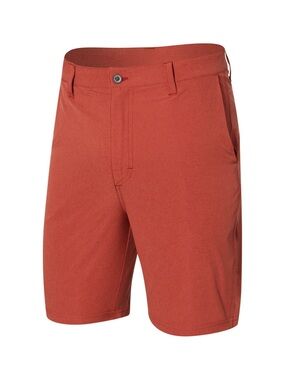 Saxx Men's Go to Town 2in1 8” Classic Stretch Shorts in Desert Red Size 38